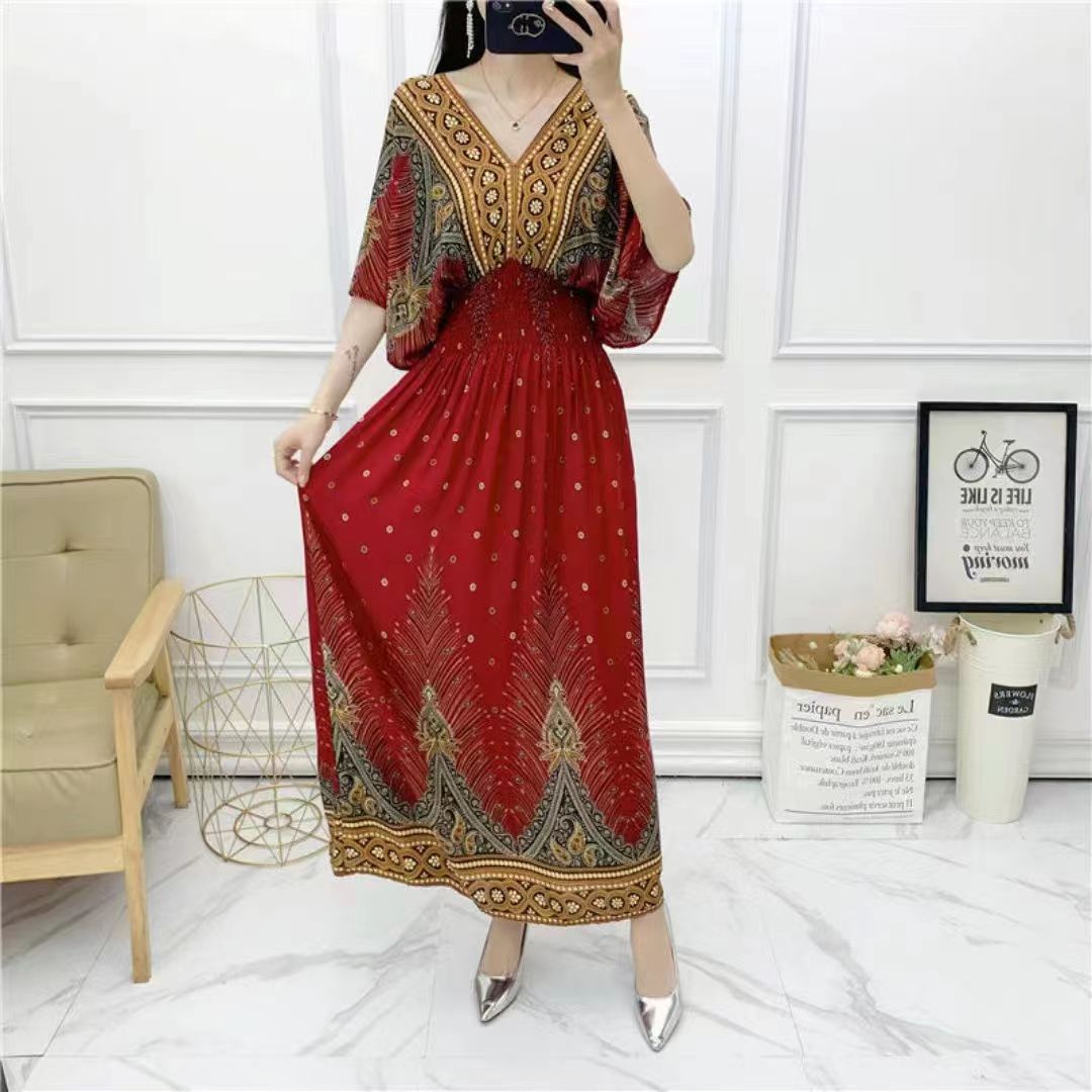 Gaun Midi Pesta Liburan Manis  - Midi Skirt Floral ulasan dan harga